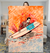 Seaside Surfer's Delight Sherpa Blanket - Beyond T-shirts